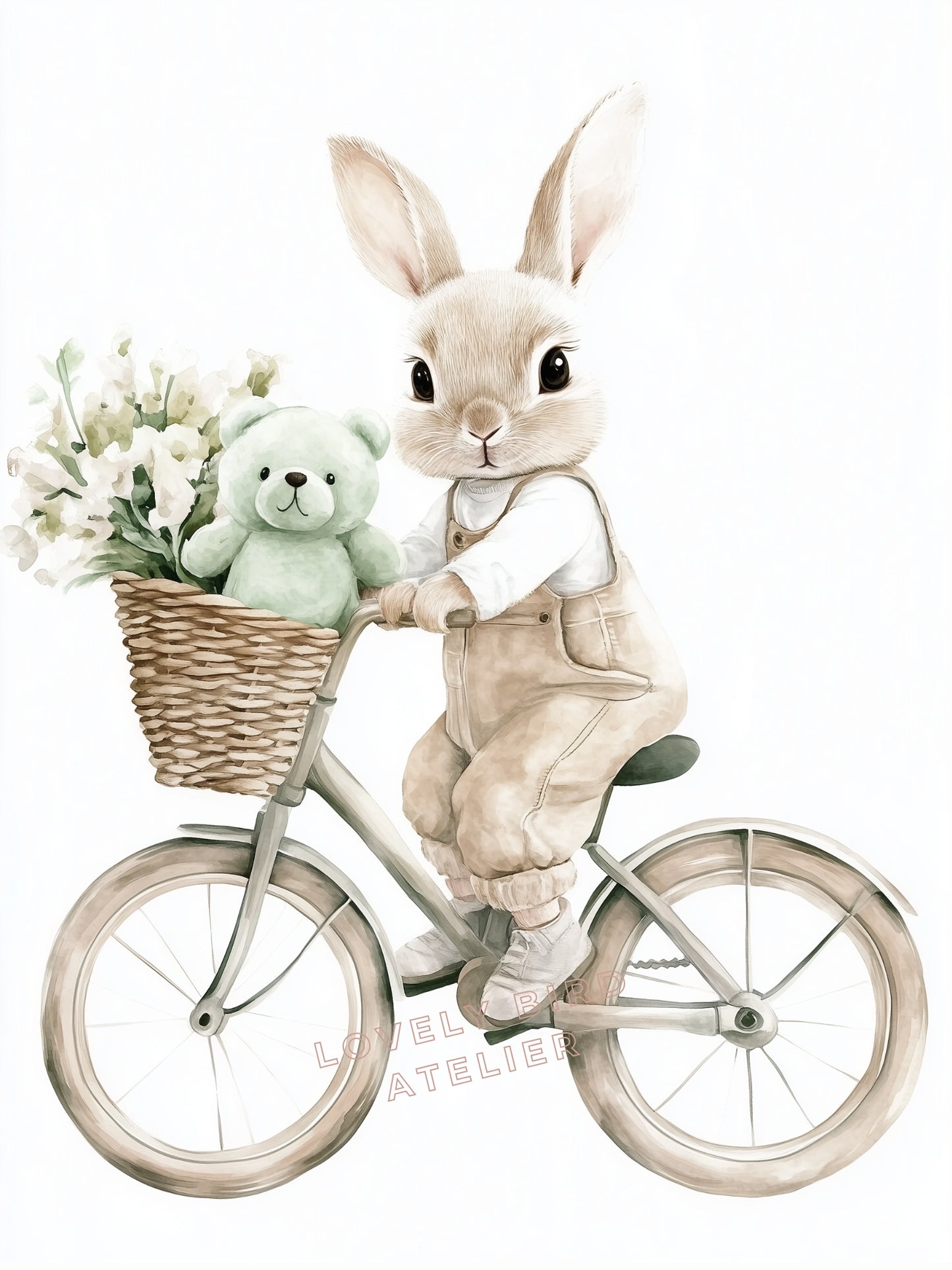 Affiche Lapin & Vélo