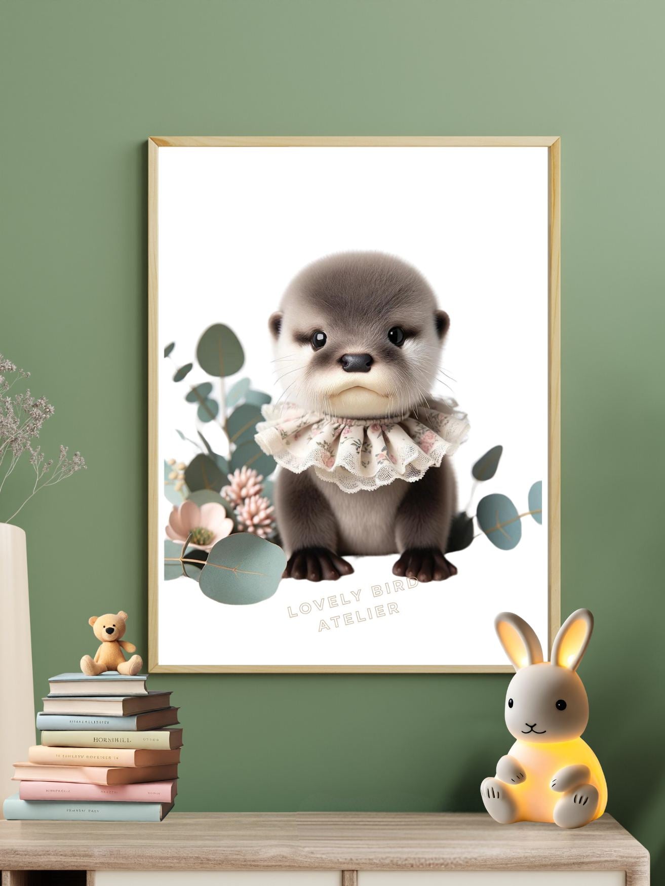 Tableau Loutre & Eucalyptus