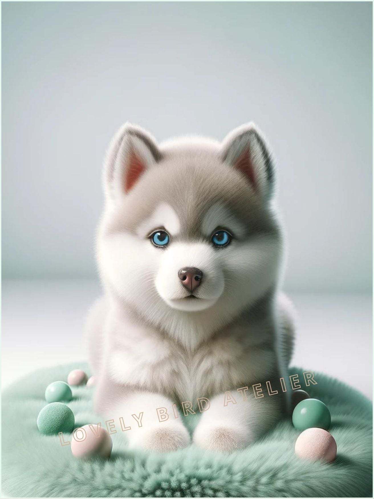 Affiche Bébé Husky