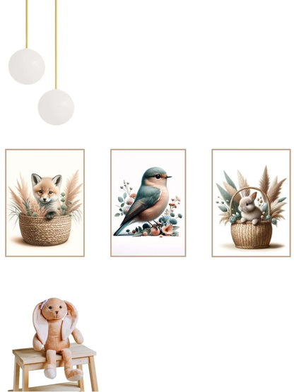 Tableau Oiseau  & Fleurs