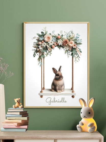 Affiche Lapin & Balançoire