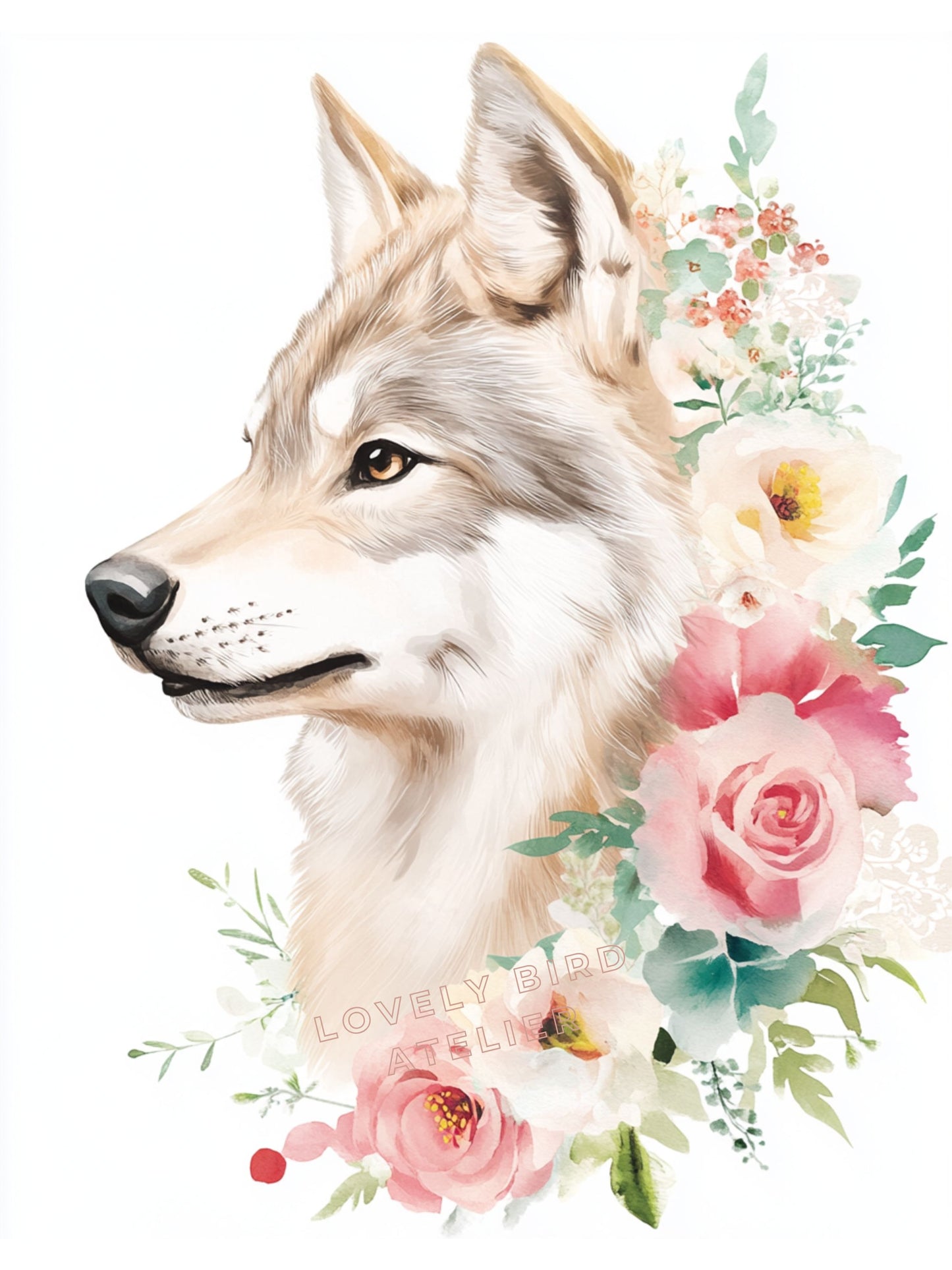 Affiche  Loup & Floraison