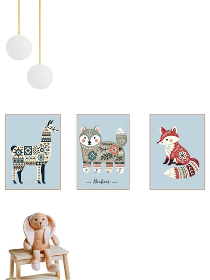 Affiche Petit Loup & Motifs