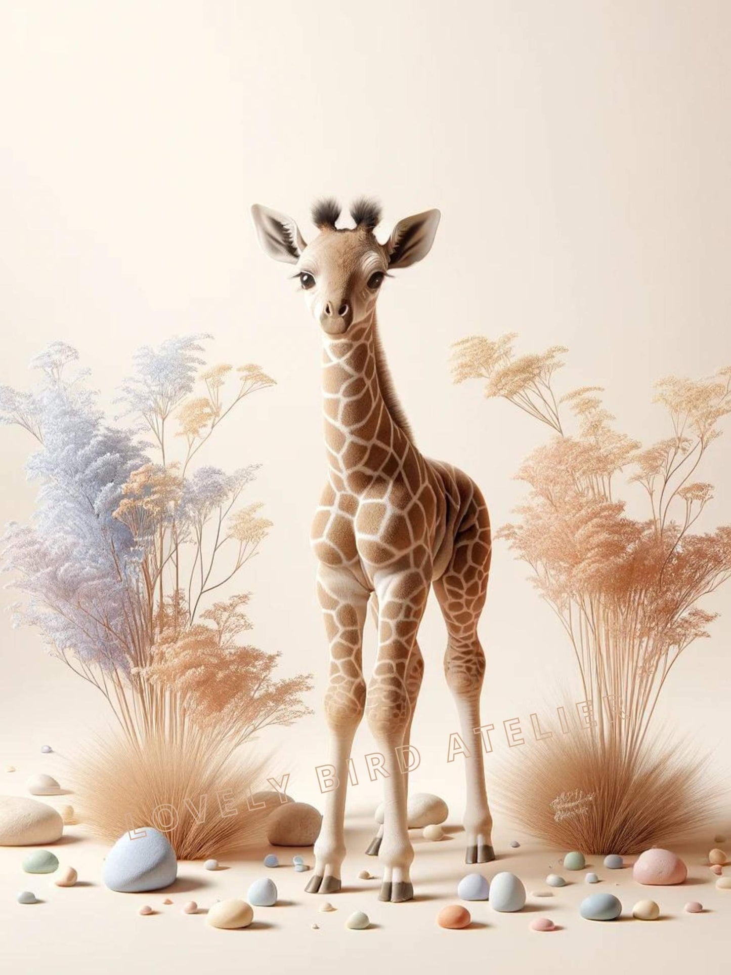 Affiche Bébé Girafe