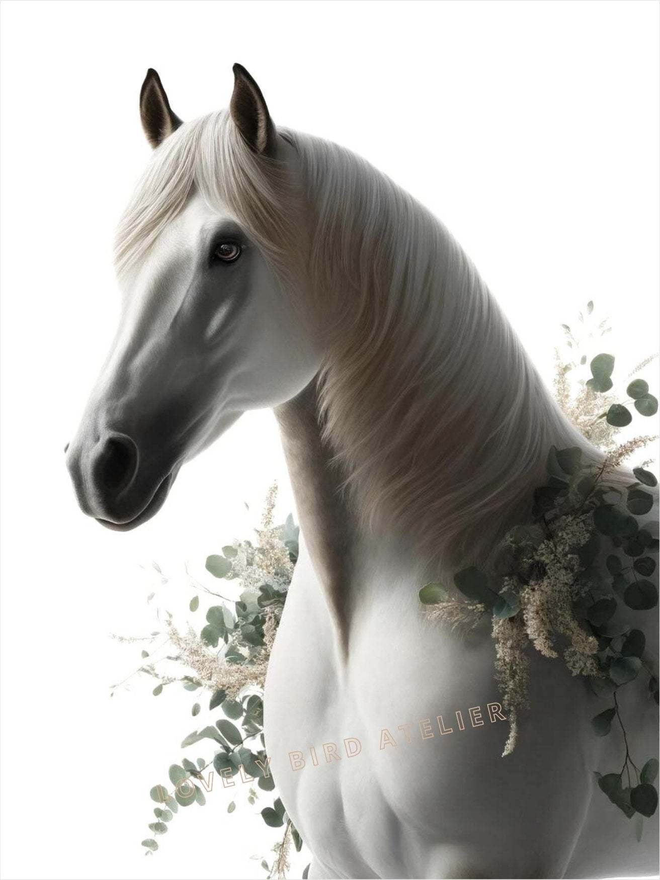 Affiche Cheval Blanc variation