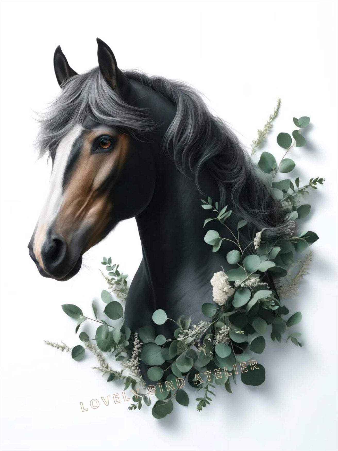 Affiche Cheval Noir variation