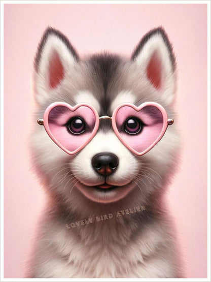 Affiche Chiot Pop Pink