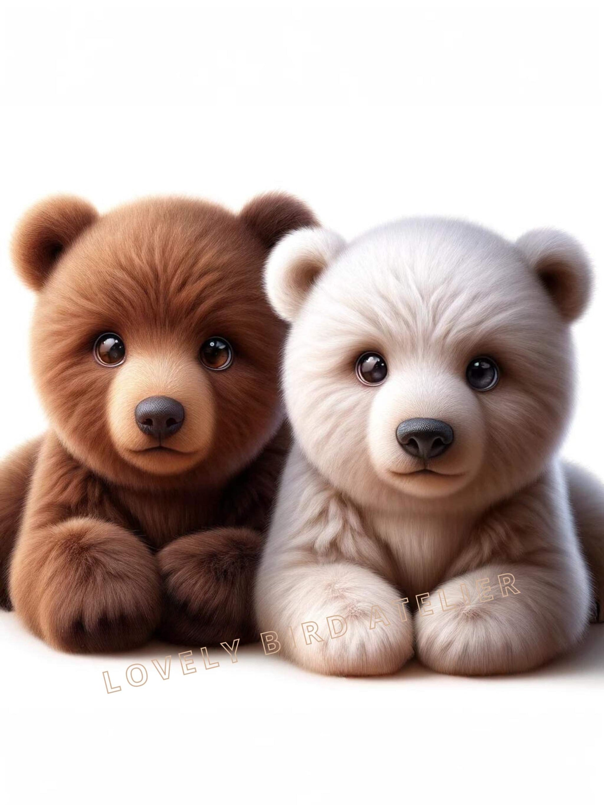 Affiche Duo Bébés Ours