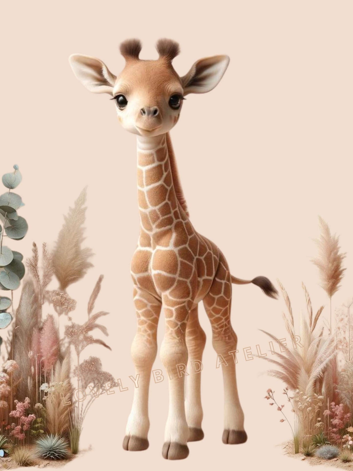 Affiche Girafe & Savane