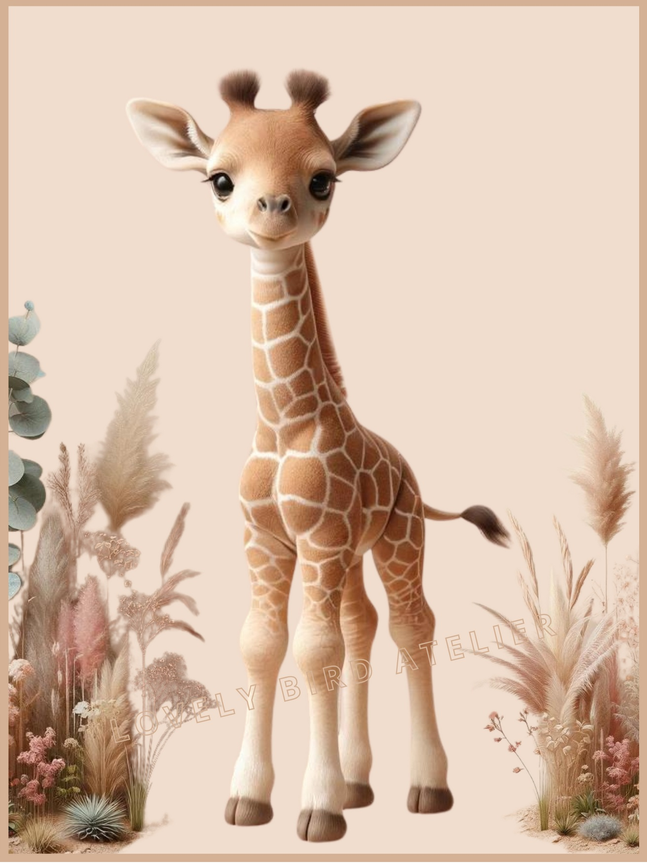 Affiche Girafe & Savane