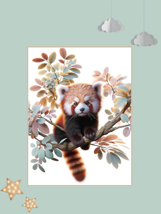 Affiche Panda Roux variation