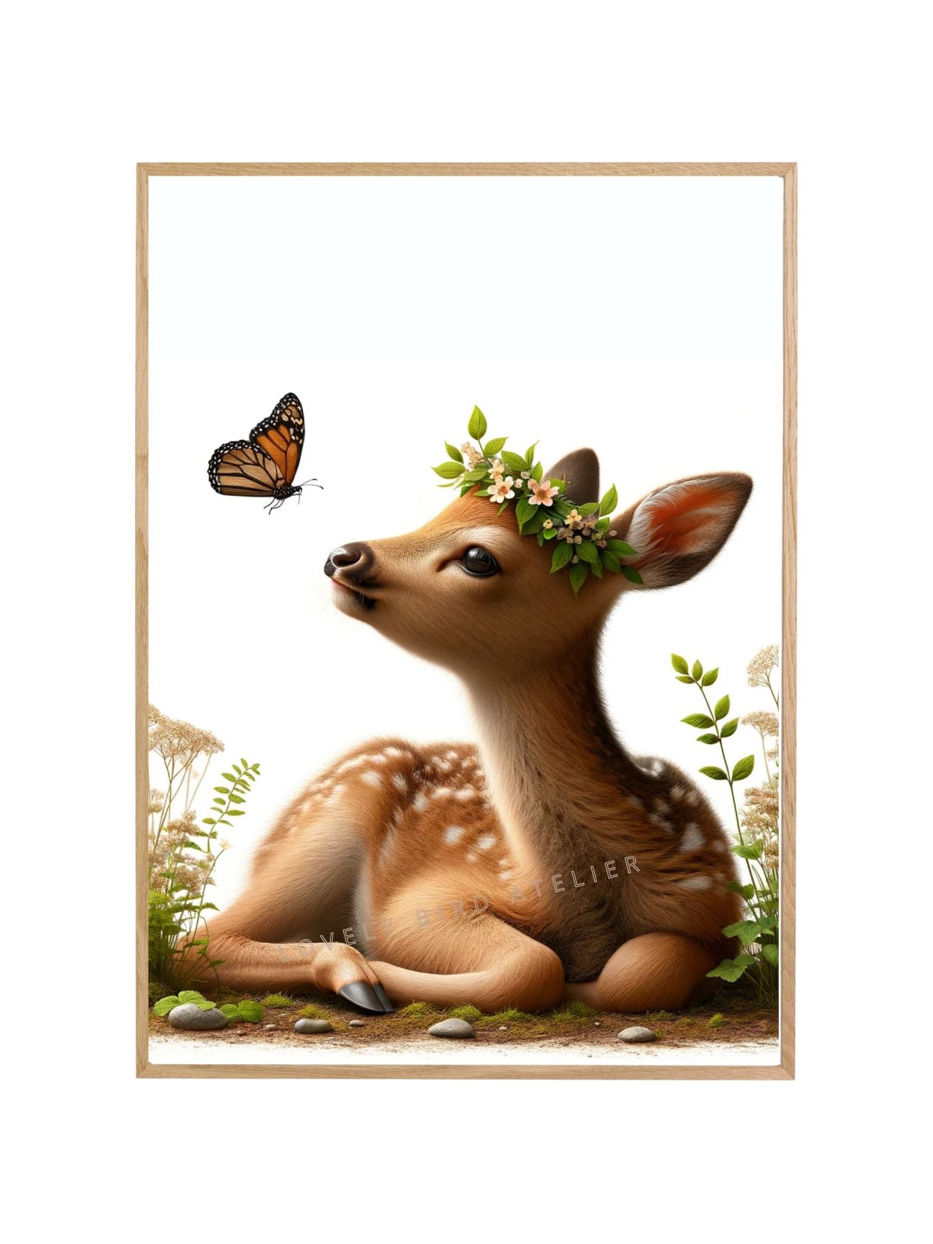 Tableau Biche & Papillon