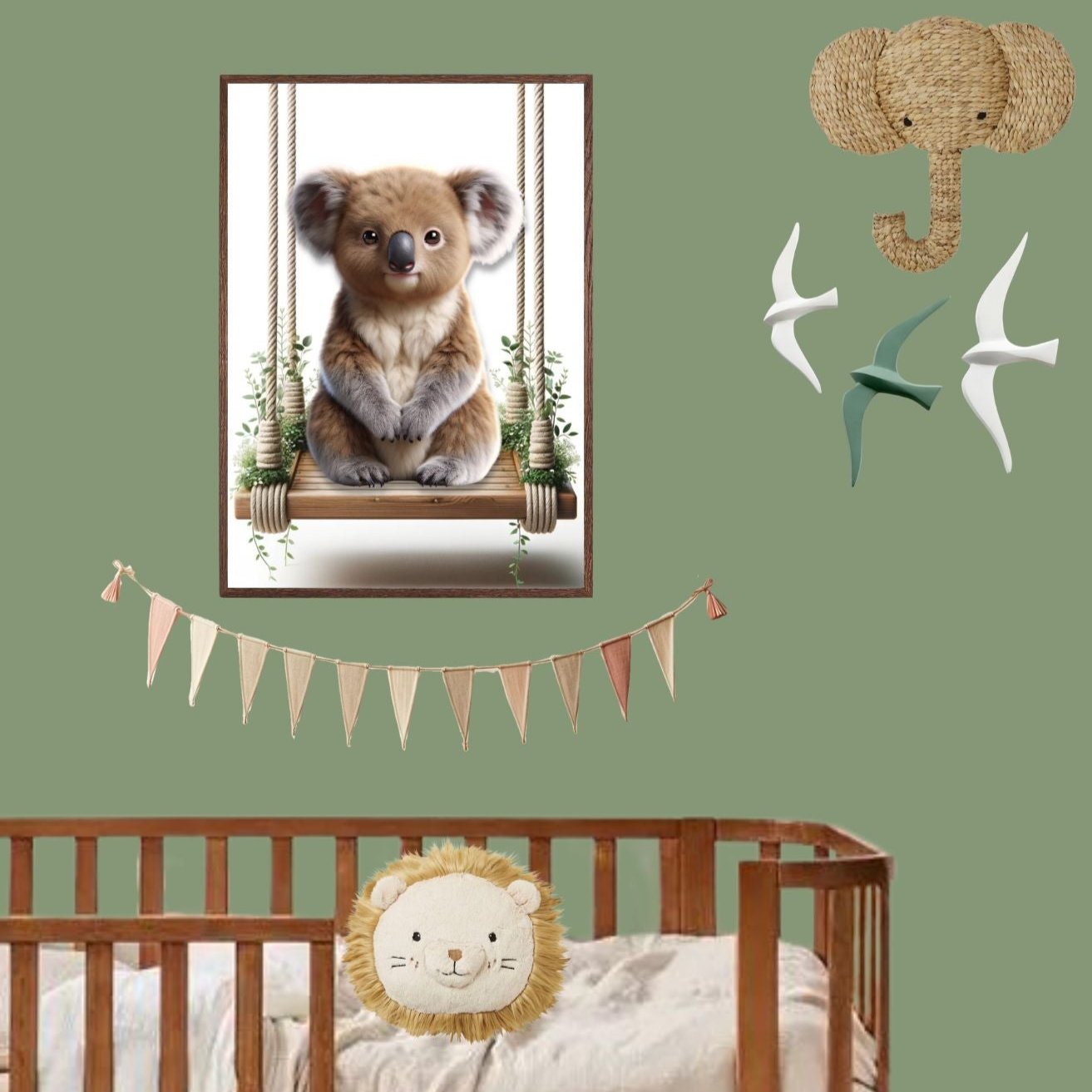 Tableau Bébé Koala & Balançoire