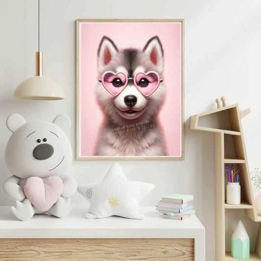 Affiche Chiot Pop Pink