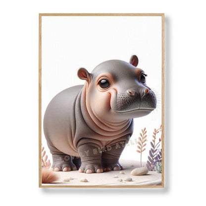 Affiche Bébé Hippo