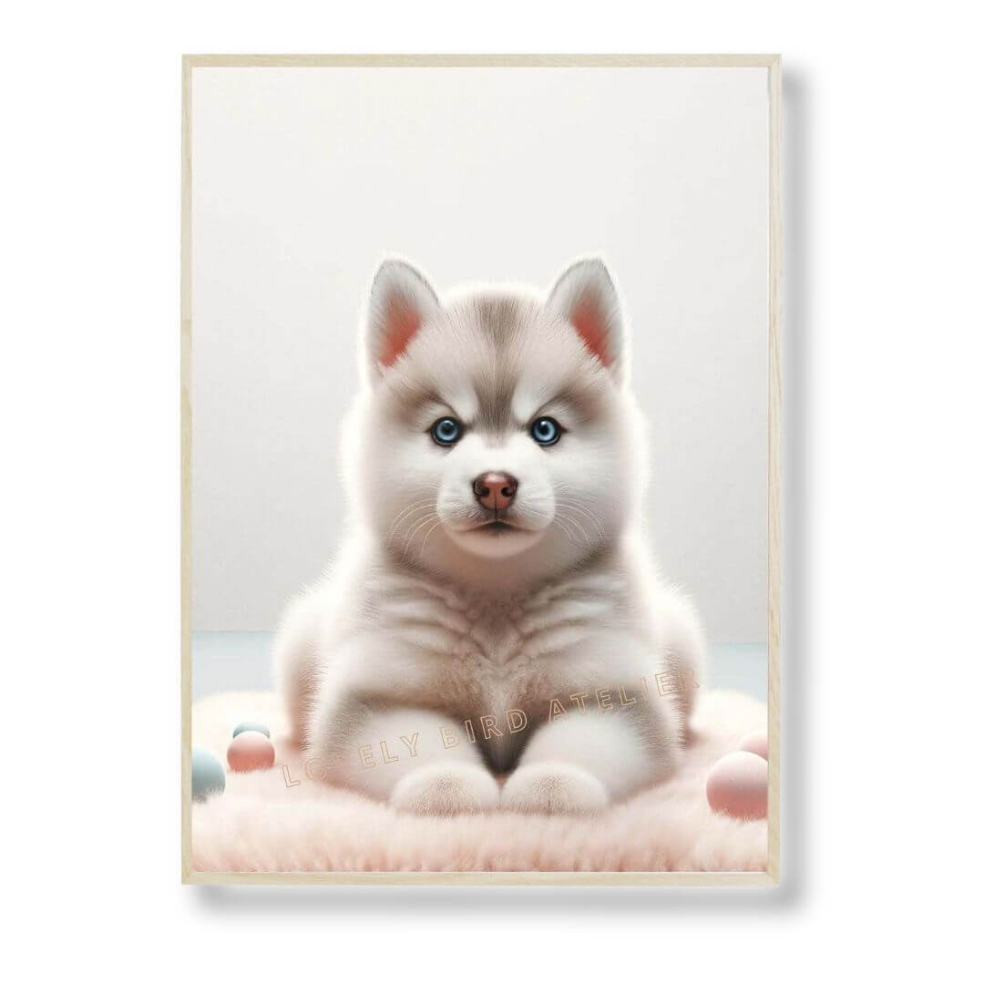 Affiche Bébé Husky Mignon