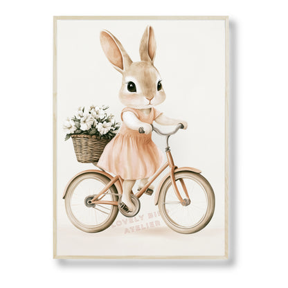 Affiche Lapine En Vélo