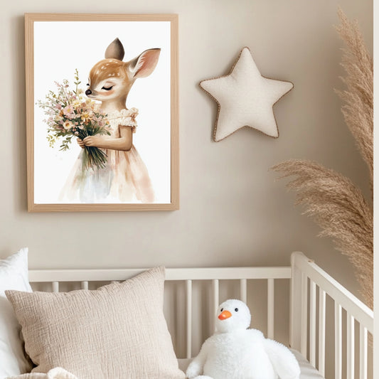 Affiche Biche & Bouquet