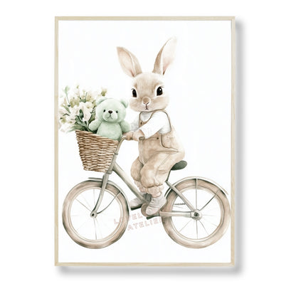 Affiche Lapin & Vélo