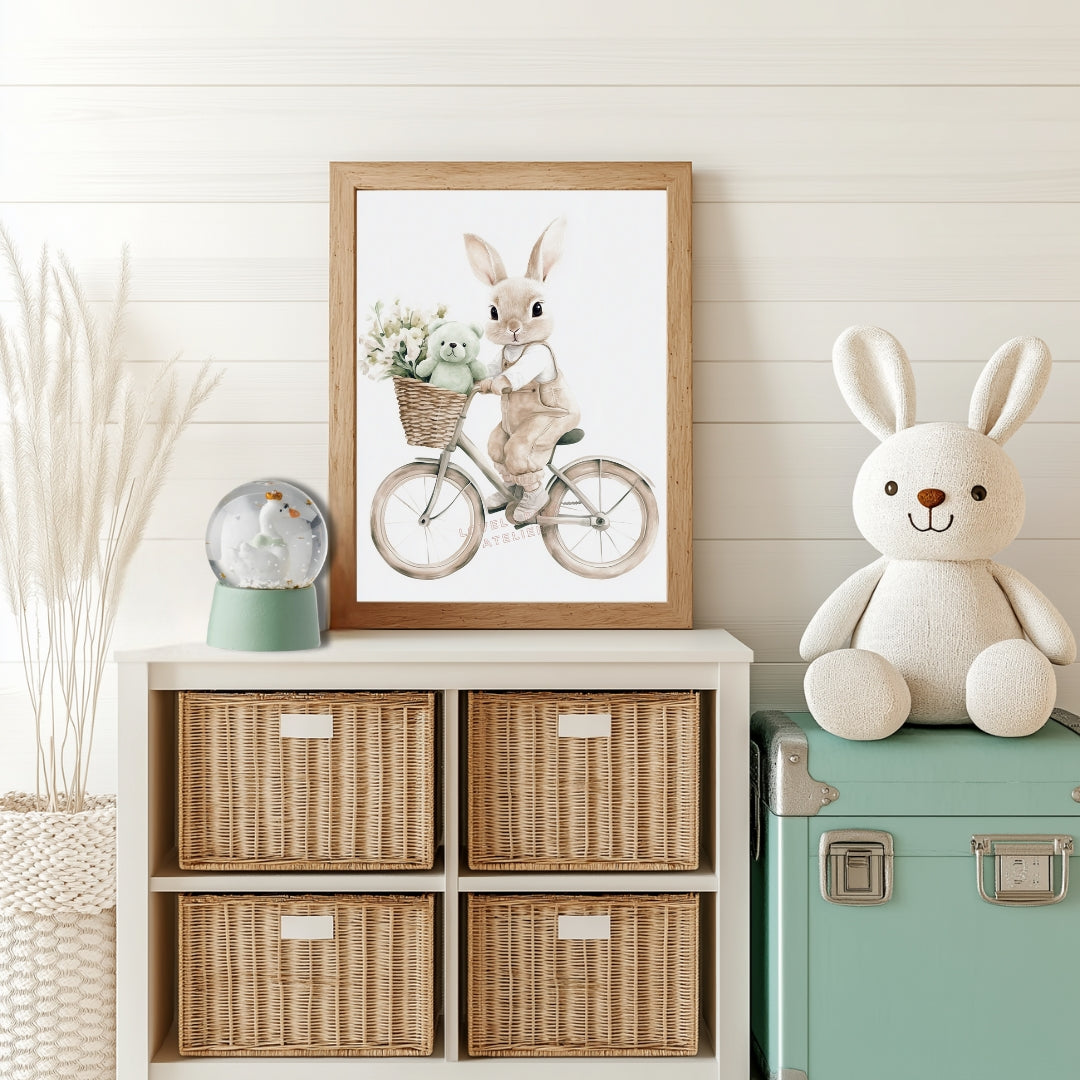 Affiche Lapin & Vélo