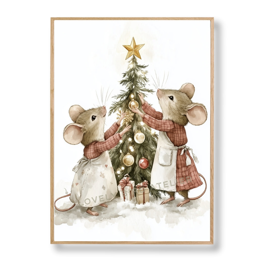 🎁 Affiche Souris & Sapin De Noël (100% off)