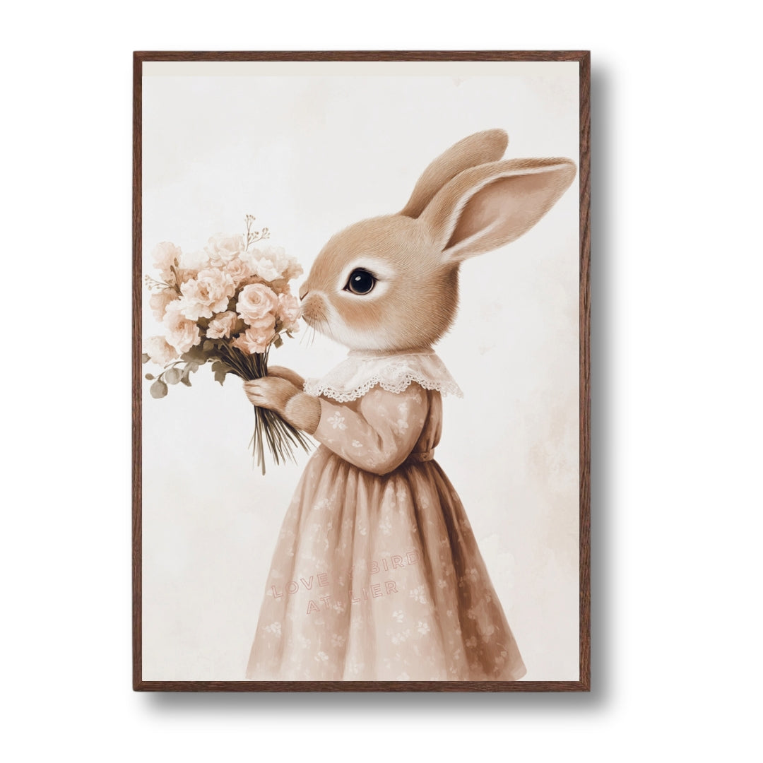 Affiche Lapin & Bouquet