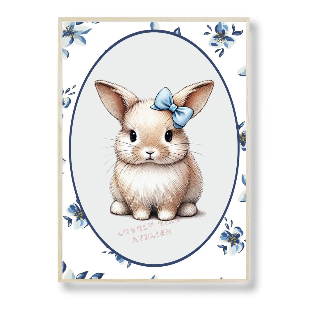 Affiche Lapin & Nœud Bleu