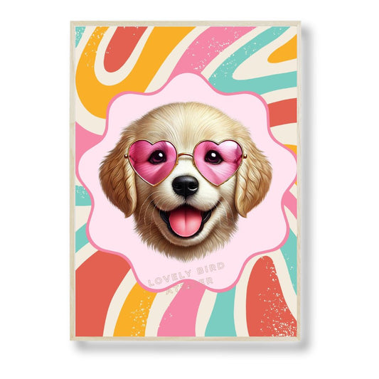 Affiche Chiot Golden Fun