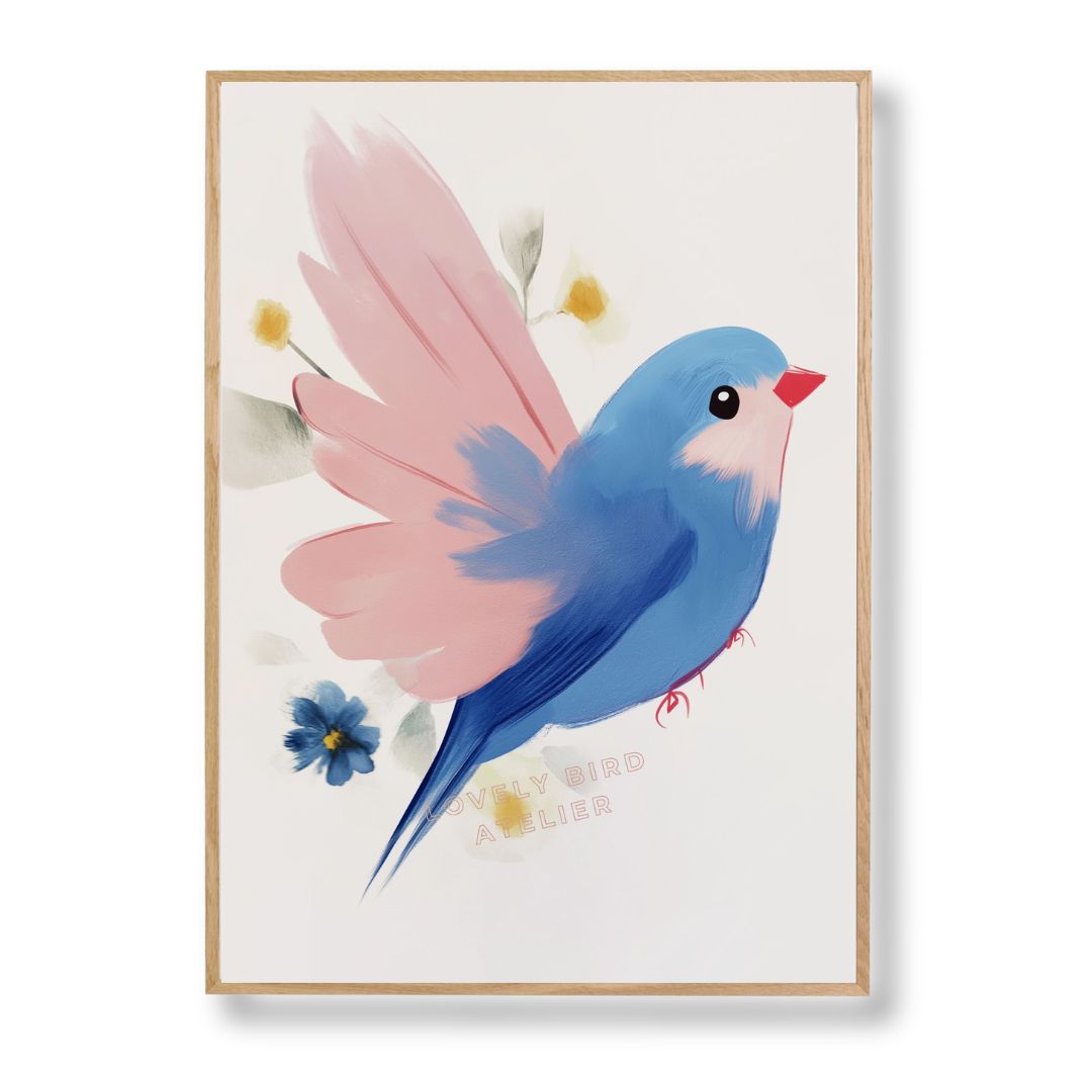 Affiche Oiseau & Aquarelle