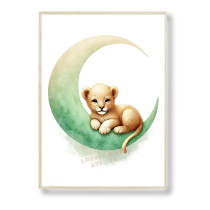 Tableau Petit Lion & Lune