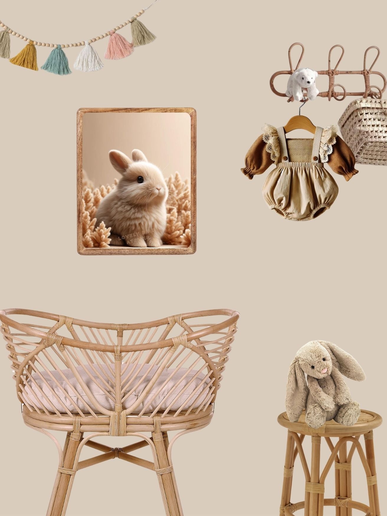 Affiche Lapin Beige