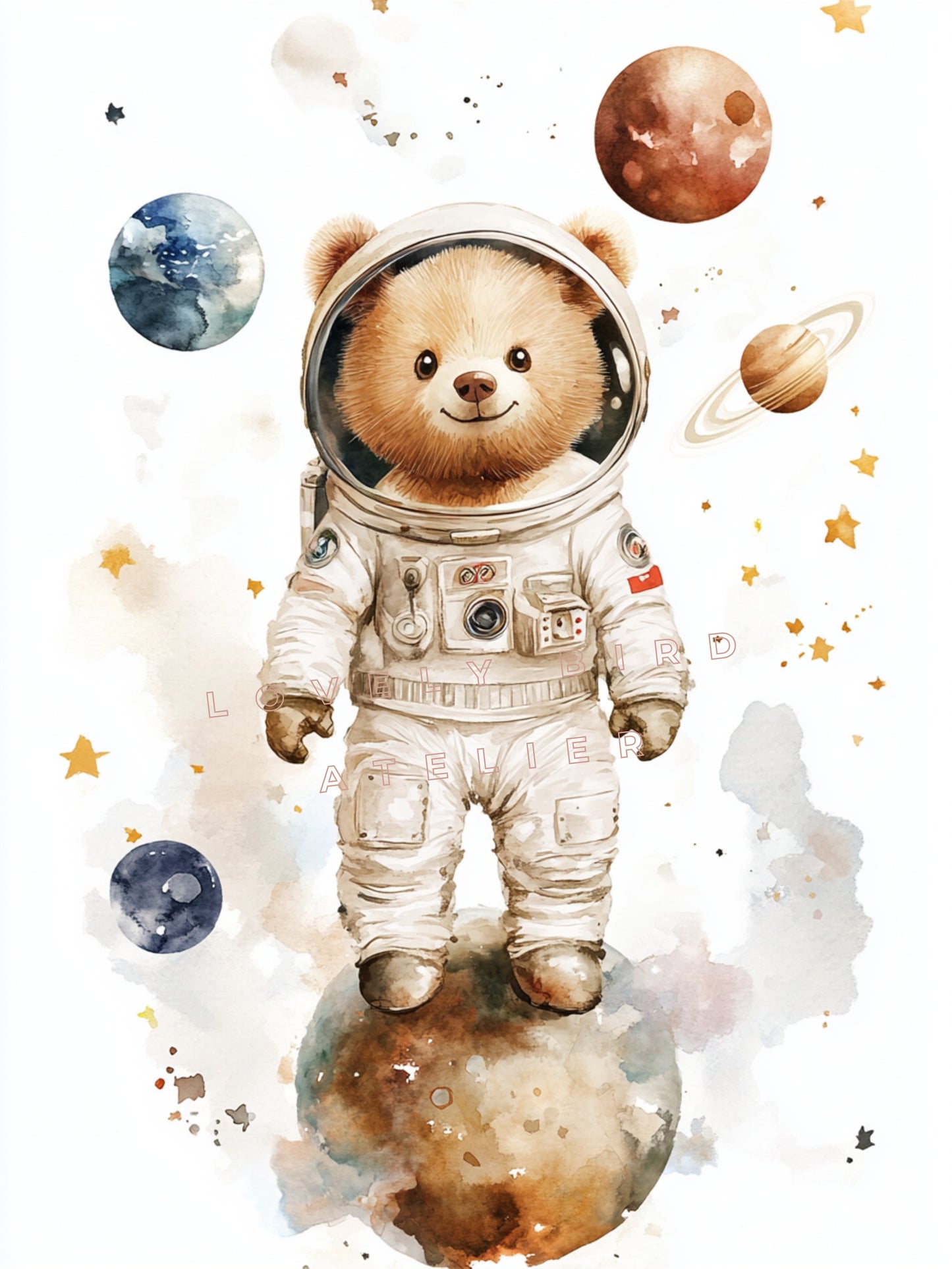 Affiche  Ours Astronaute