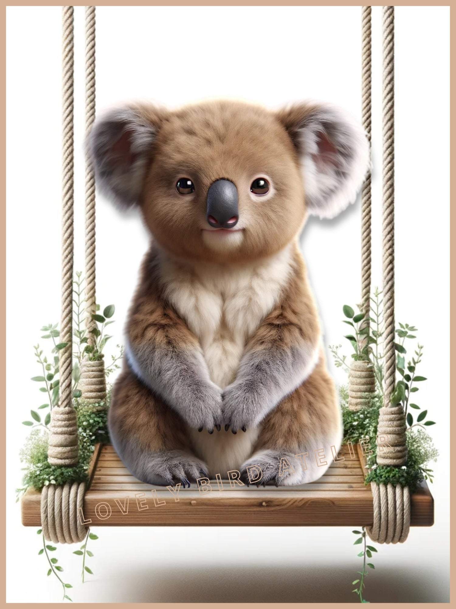 Tableau Bébé Koala & Balançoire