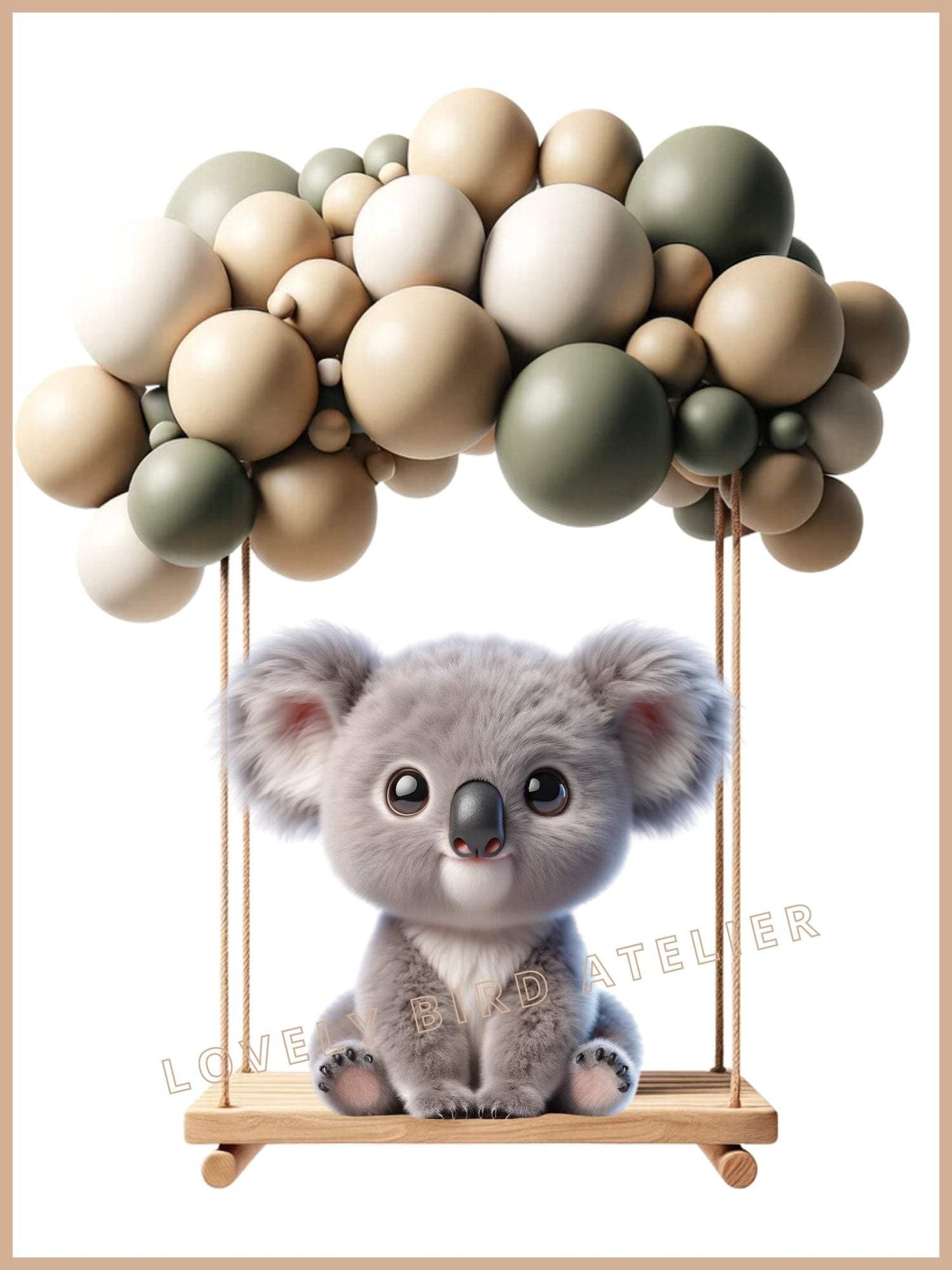 Tableau Koala & Ballons