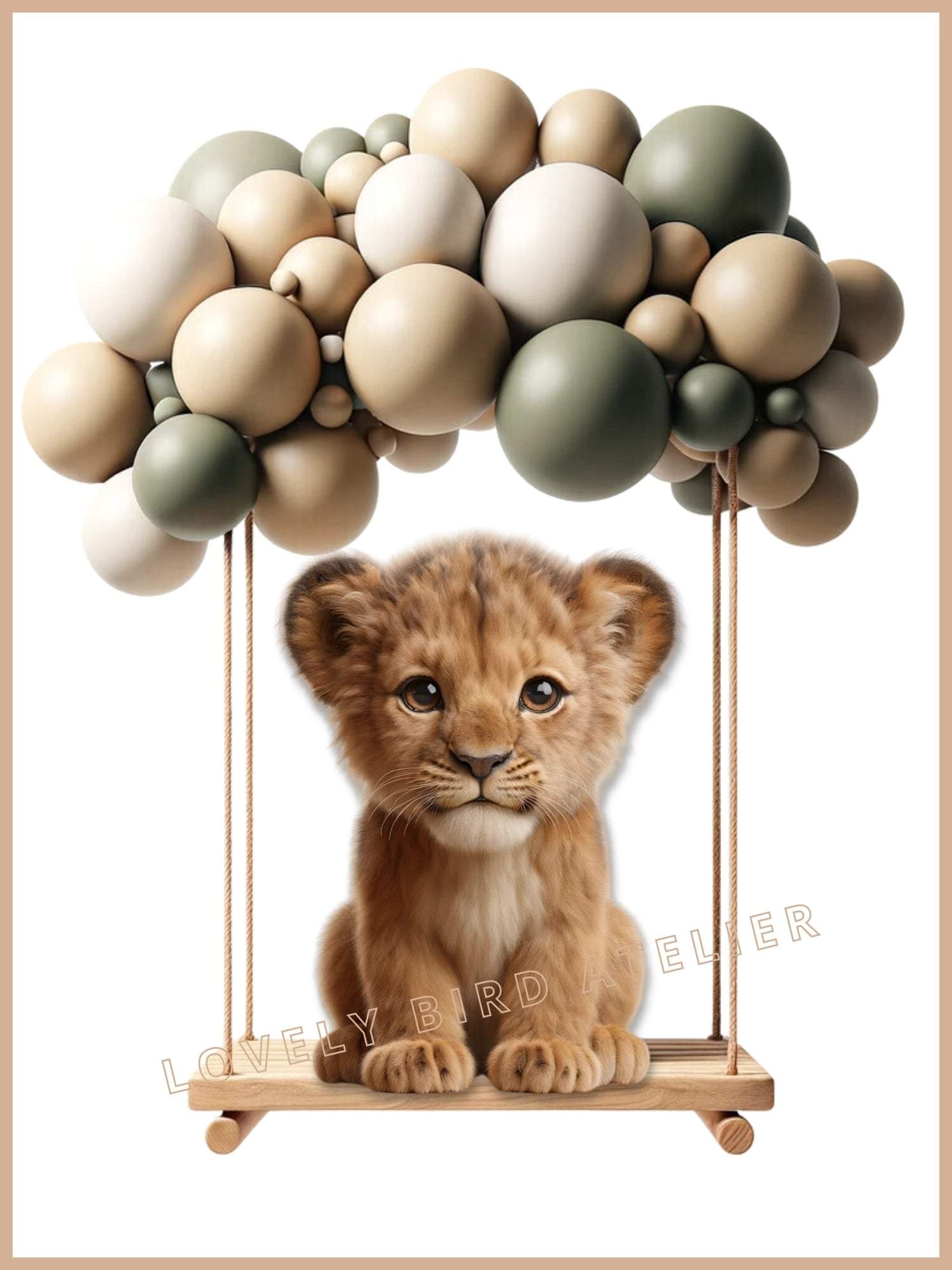 Tableau Lionceau & Ballons