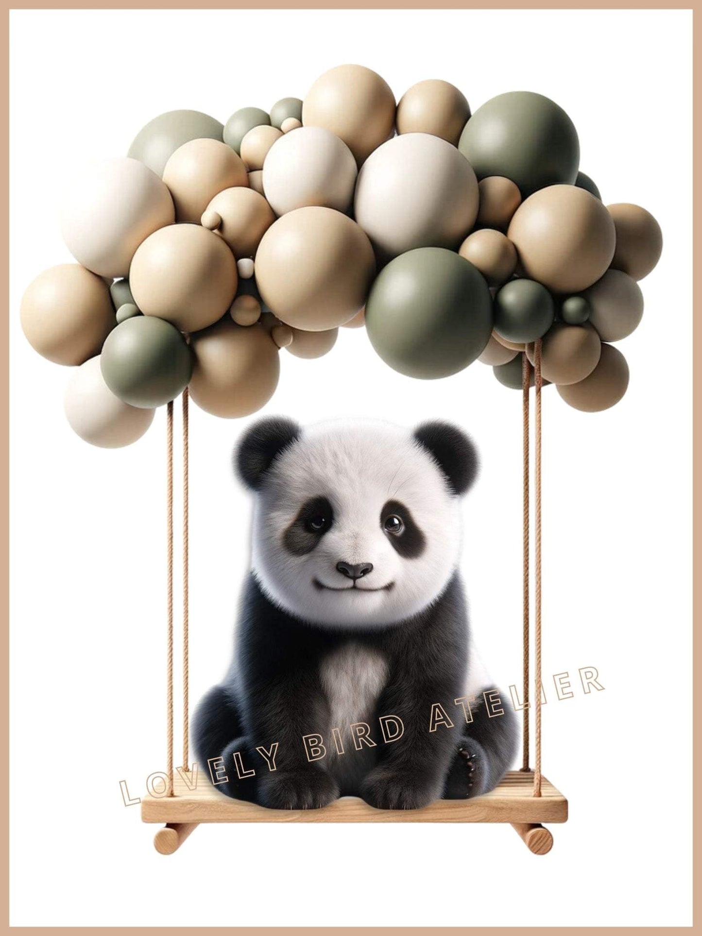 Tableau Panda & Ballons