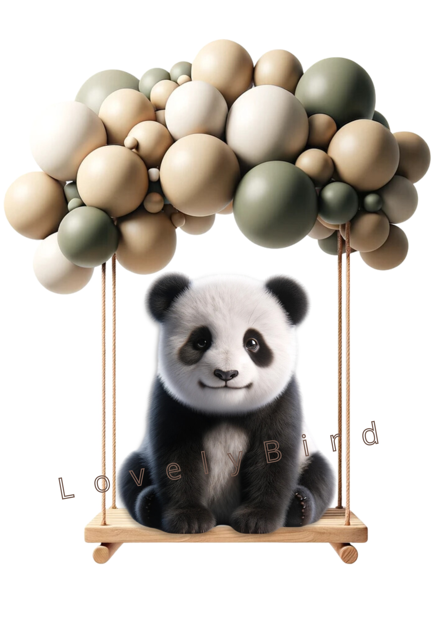 Tableau Panda & Ballons