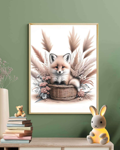 Tableau Petit Renard & Panier