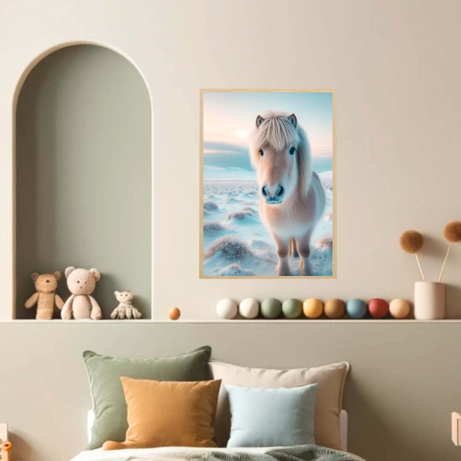 Tableau Poney Islandais Beige