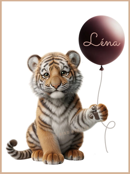 Tableau Tigre & Ballon