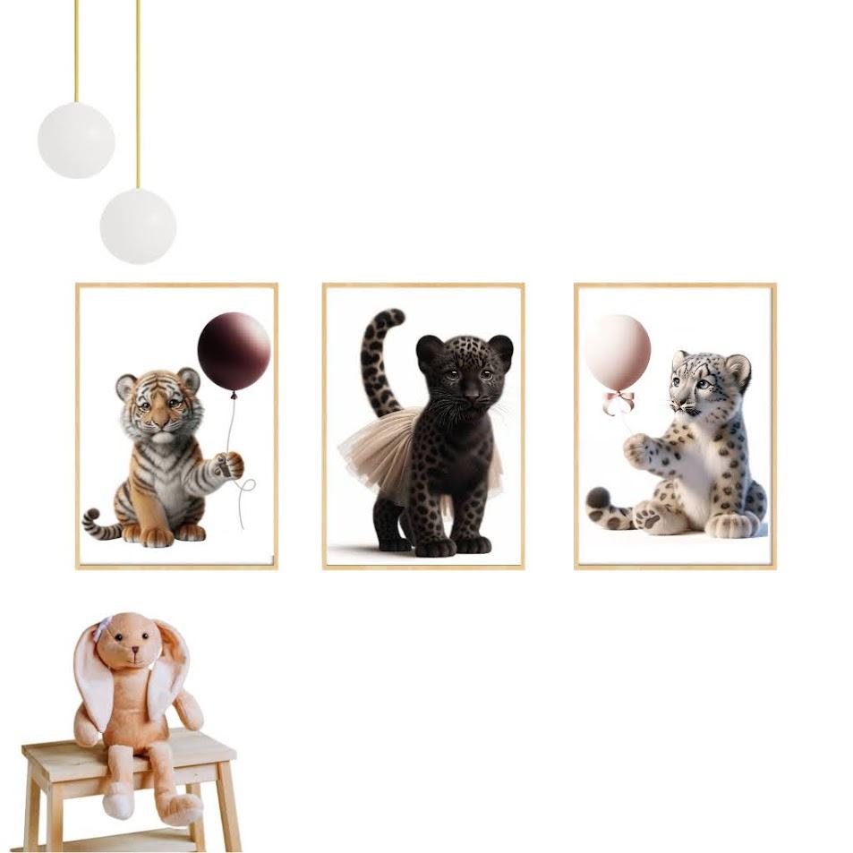 Tableau Tigre & Ballon