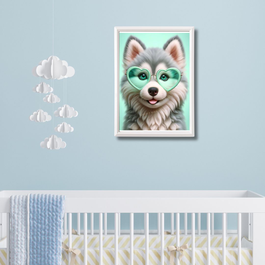 Affiche Husky Pop Blue