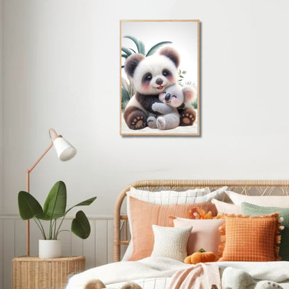 Affiche Koala & Panda Câlin