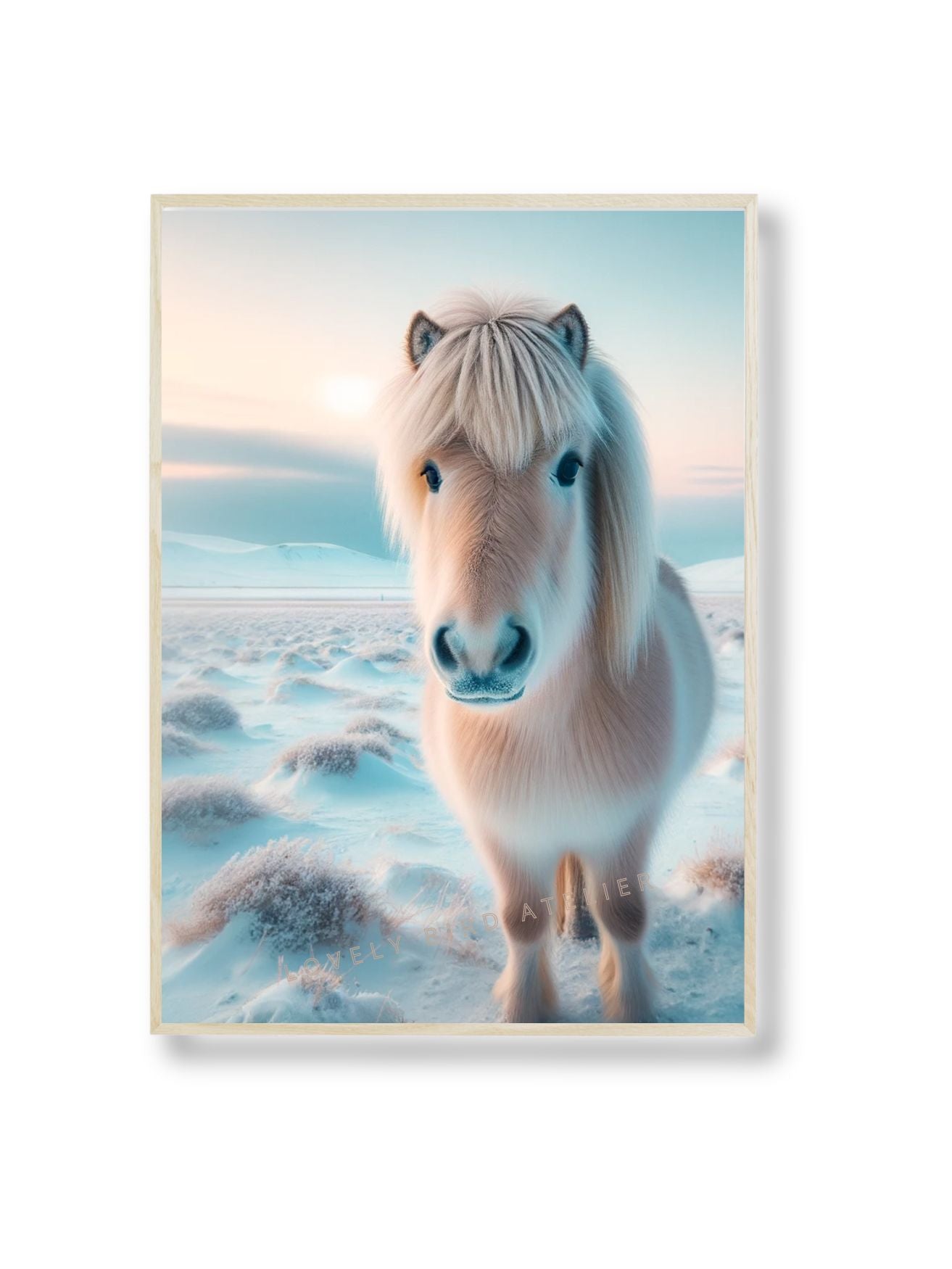 Tableau Poney Islandais Beige